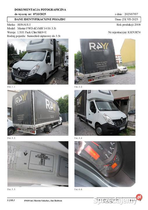 Syndyk sprzeda samochód dostawczy Renault śląskie Katowice