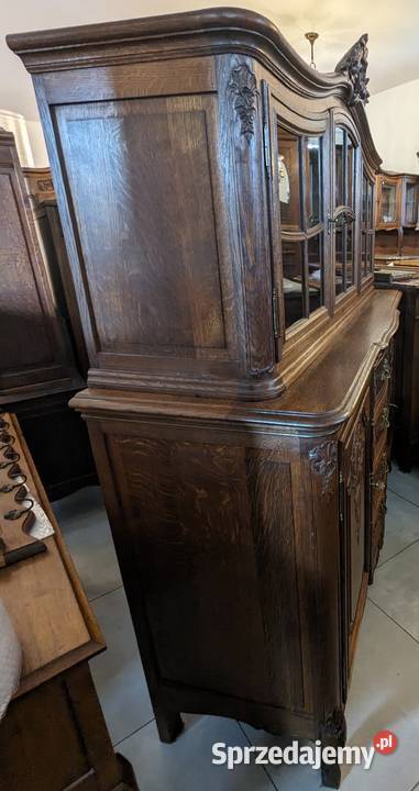 Dębowy kredens ludwikowski kompletusklep Dąbrowa Dąbrowa Górnicza sprzedam