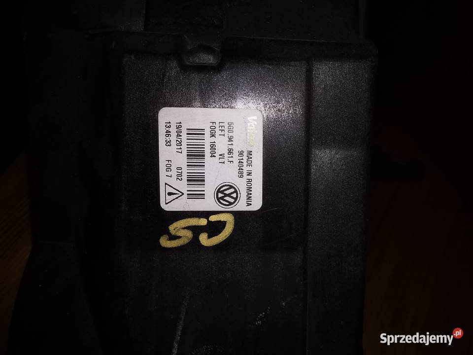 GOLF VII LIFT 2016 HALOGEN LEWY PRZÓD 5G0941661F Luzino