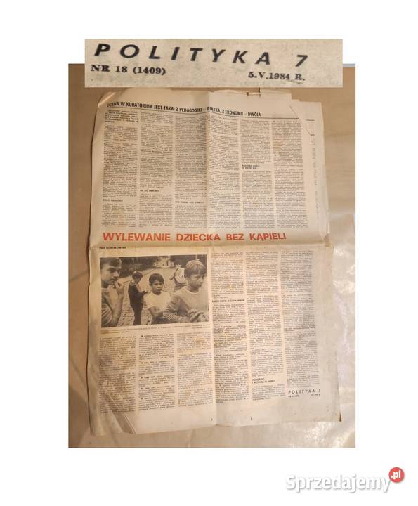 gazeta polityka numer 18 1409 1984 czasopismo świętokrzyskie Kielce sprzedam