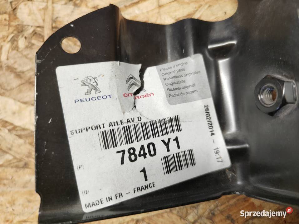 Wspornik Mocowanie Błotnika Prawy Przód Peugeot Pleszew