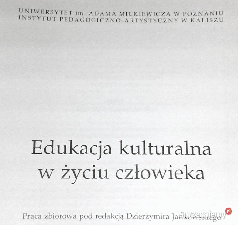 Edukacja kulturalna w życiu człowieka Dzierżymir miękka Chełm