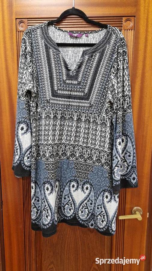 Tunika indyjska size plus 18 szaro niebieska w lubelskie Lublin