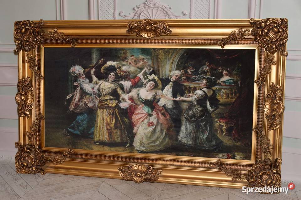 Francuski Bal Arystokracja Obraz na Materiale Kraków sprzedam
