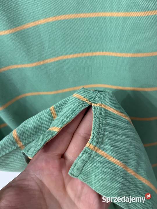 Koszulka Polo Gant L stripes zielono żółta Skarżysko-Kamienna