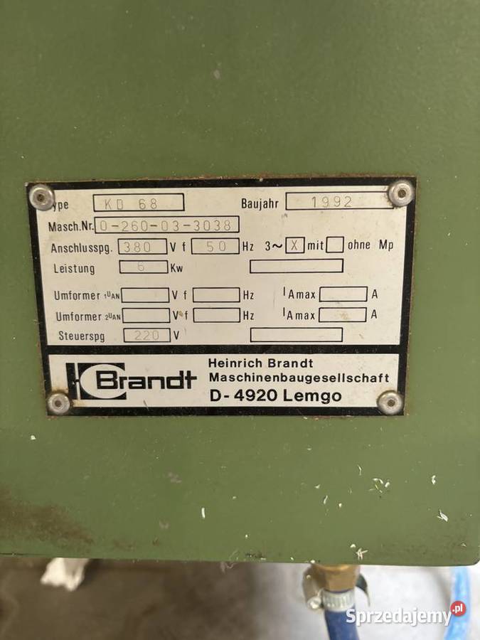 Okleiniarka brandt kd 68 homag nie scm felder Krapkowice