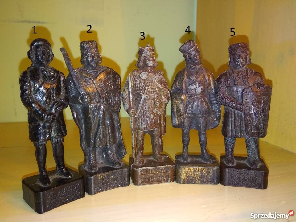 Poczet Królów Polskich figurki PRL retro 1976 Militaria Łańcut