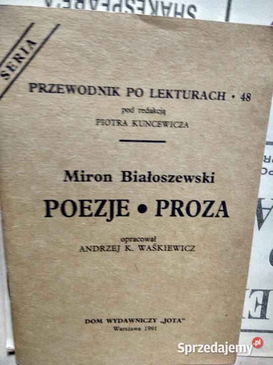 Poezja proza Białoszewski opracowanie lektur Antykwariat Warszawa