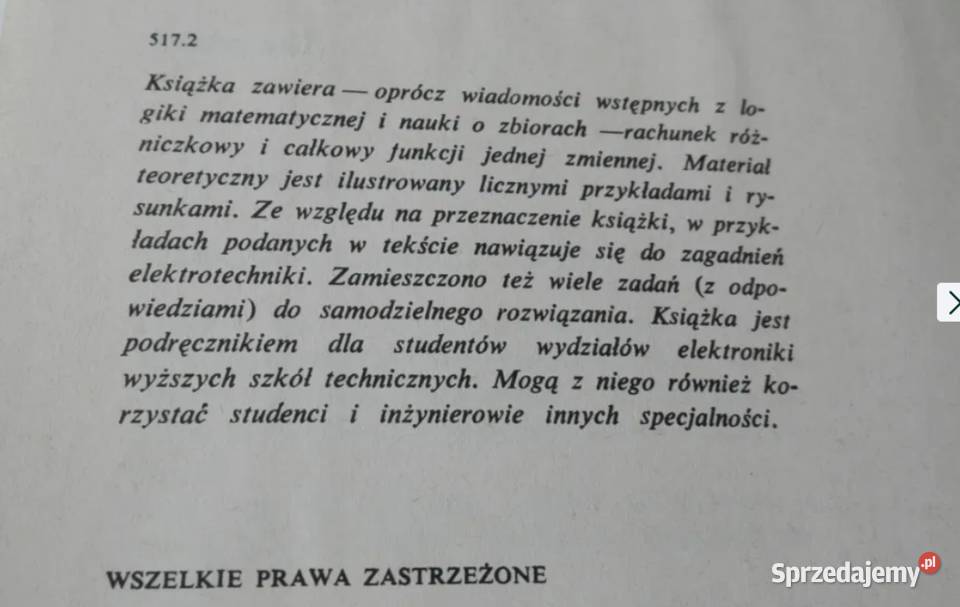Matematyka Cz 1 Wojciech Żakowski Analiza Gdańsk