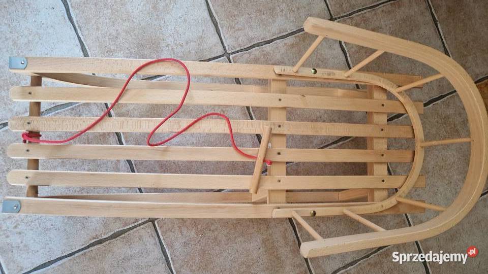 Sanki drewniane z oparciem sznurek z rączką Zamość sprzedam