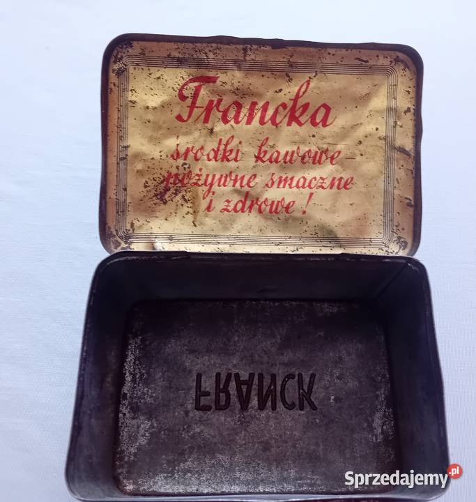 Puszka kawy Franck Skawina lata 40e XX w wielkopolskie Koźminek sprzedam