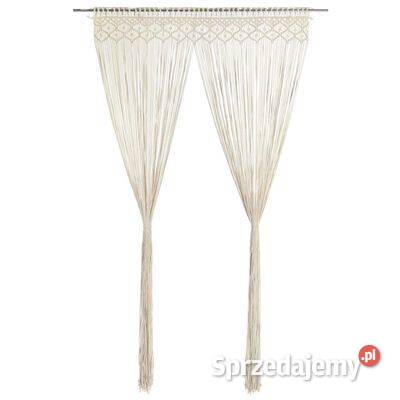 vidaXL Zasłona z makramy 140 x 240 bawełna Warszawa