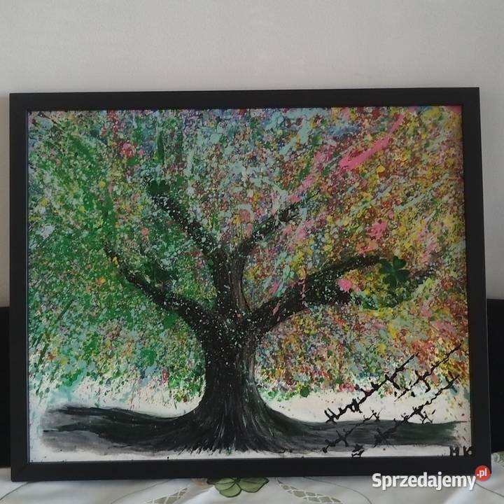 Obraz ręcznie malowany w ramie Malarstwo Szczecin