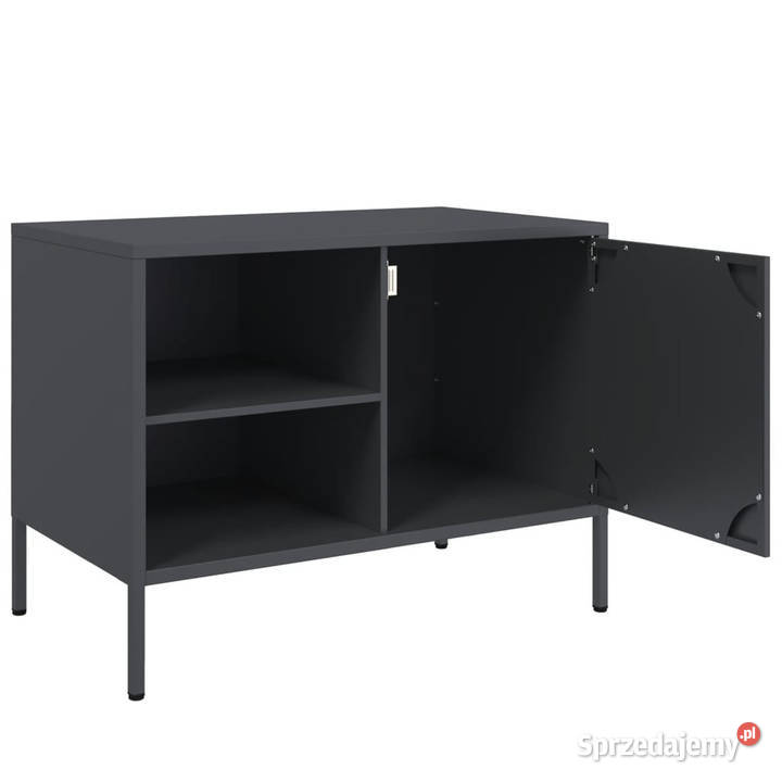 Szafki pod TV 2 antracytowe 68x39x505 stalowe
