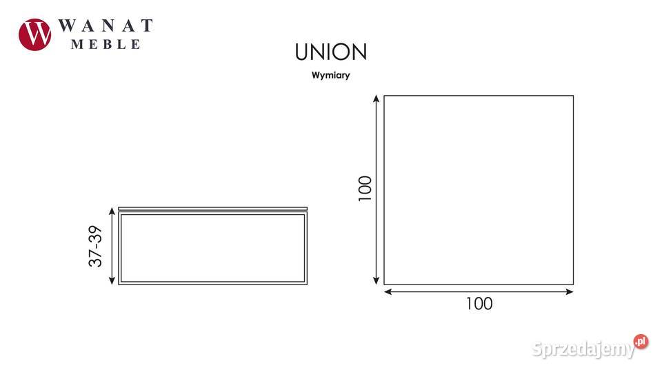 Ława Stolik Spiek Kwarcowy 100x100 czarna Stoły, krzesła, biurka Toruń
