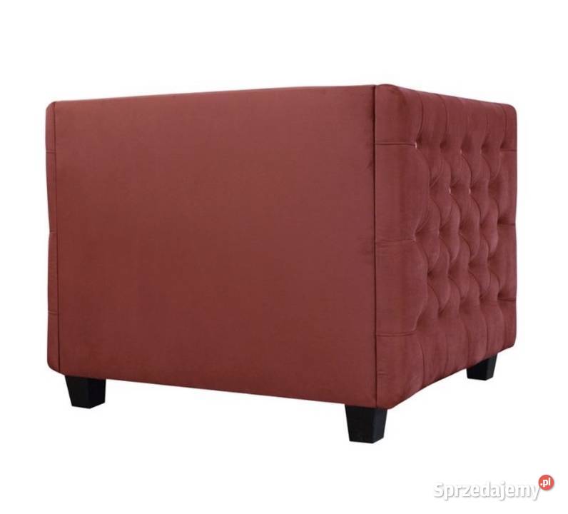 Piękny fotel pikowany velvet Kosakowo