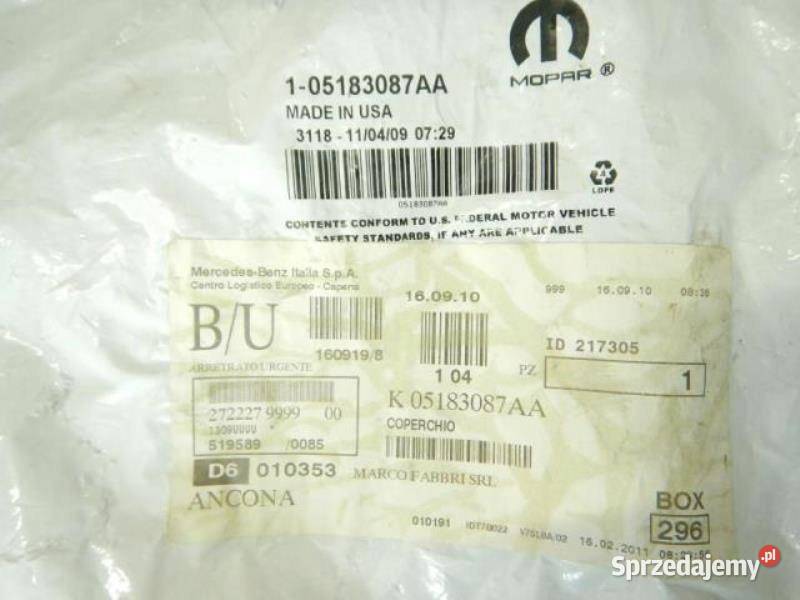 OBUDOWA FILTRA POWIETRZA JEEP COMPASS PATRIOT osobowe sprzedam