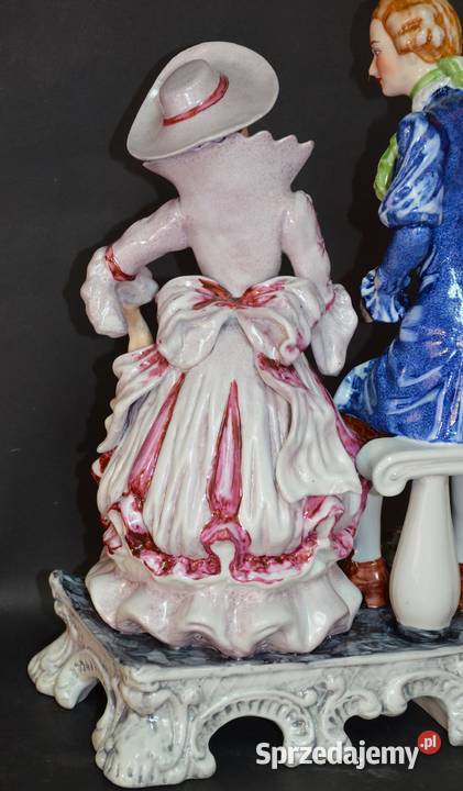 Rocerm porcelana grupa figuralna Idylla kolor i Środa Wielkopolska