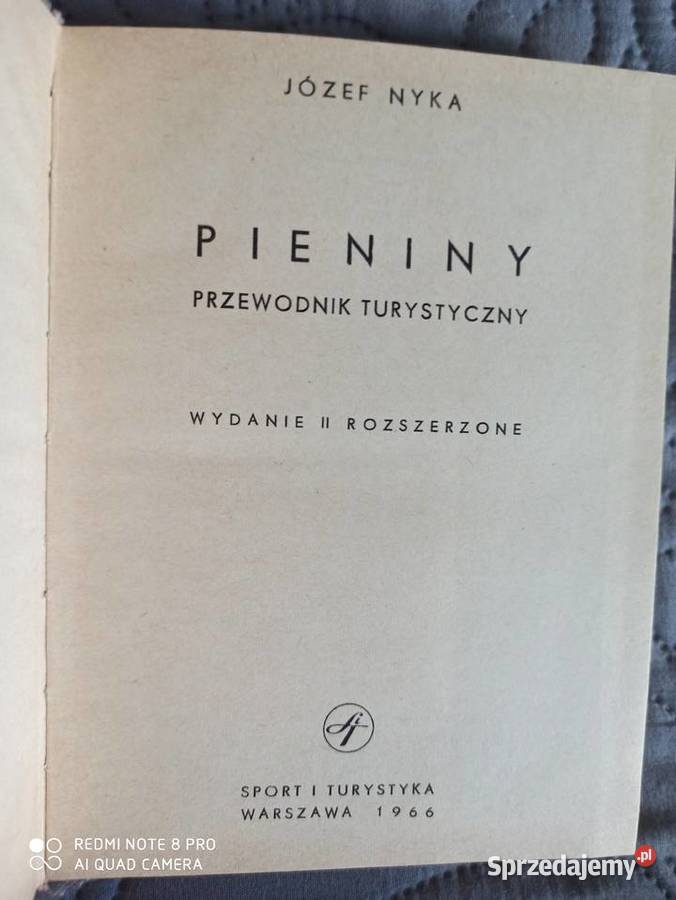 PIENINY PRZEWODNIK JNyka Rok wydania 1966 sprzedam