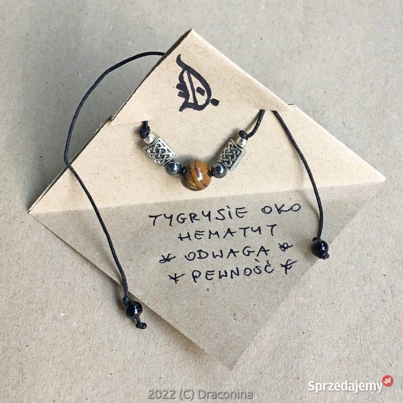 Bransoletka sznurkowa wojowniczka tygrysie oko Kraków