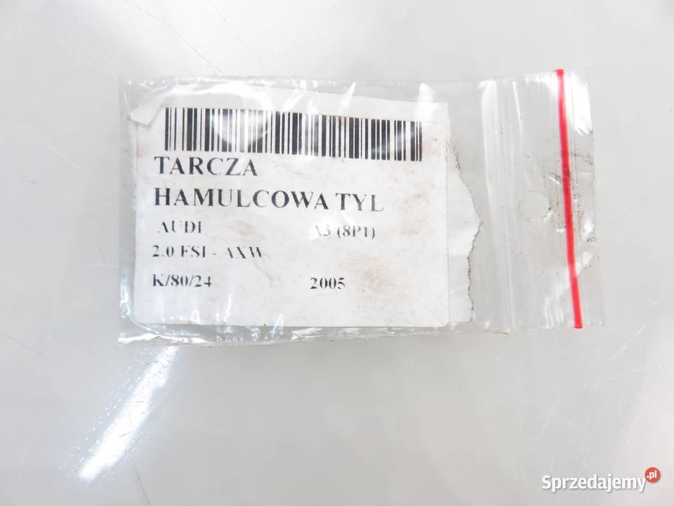 2X TARCZA HAMULCOWA TYŁ AUDI A3 8P 20 FSI 255MM