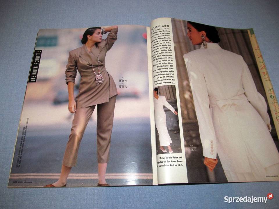 Burda International Wiosna 1990 moda szycie Skępe