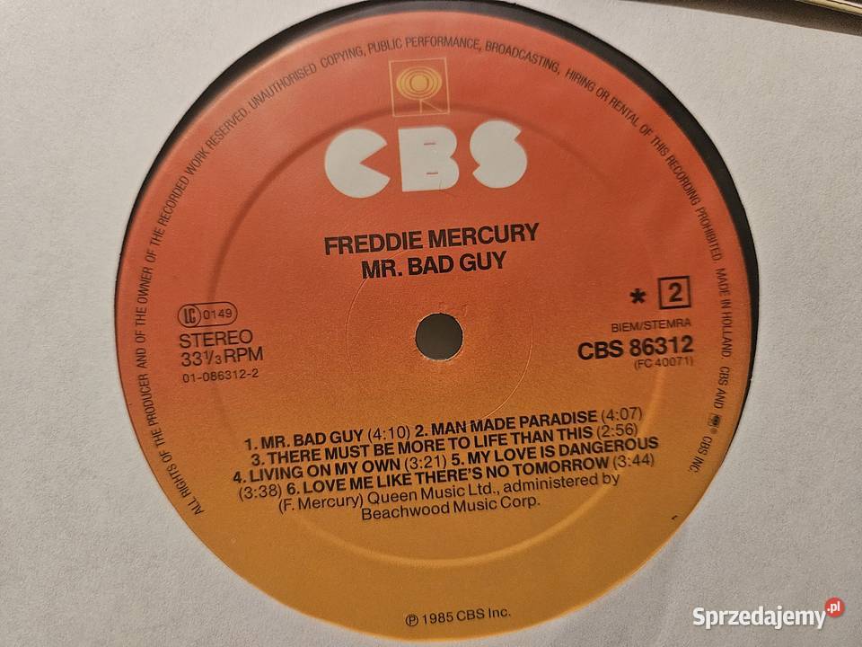 Freddie Mercury Mr Bad Guy winyl Płyty i kasety Warszawa