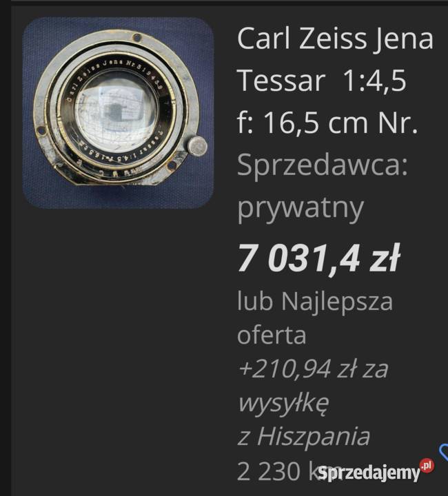 Carl Zeiss Tessar dolnośląskie Lubin