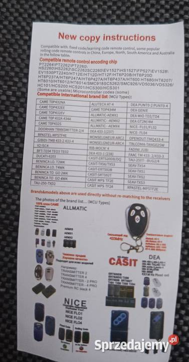 Pilot uniwersalny samokopiujący