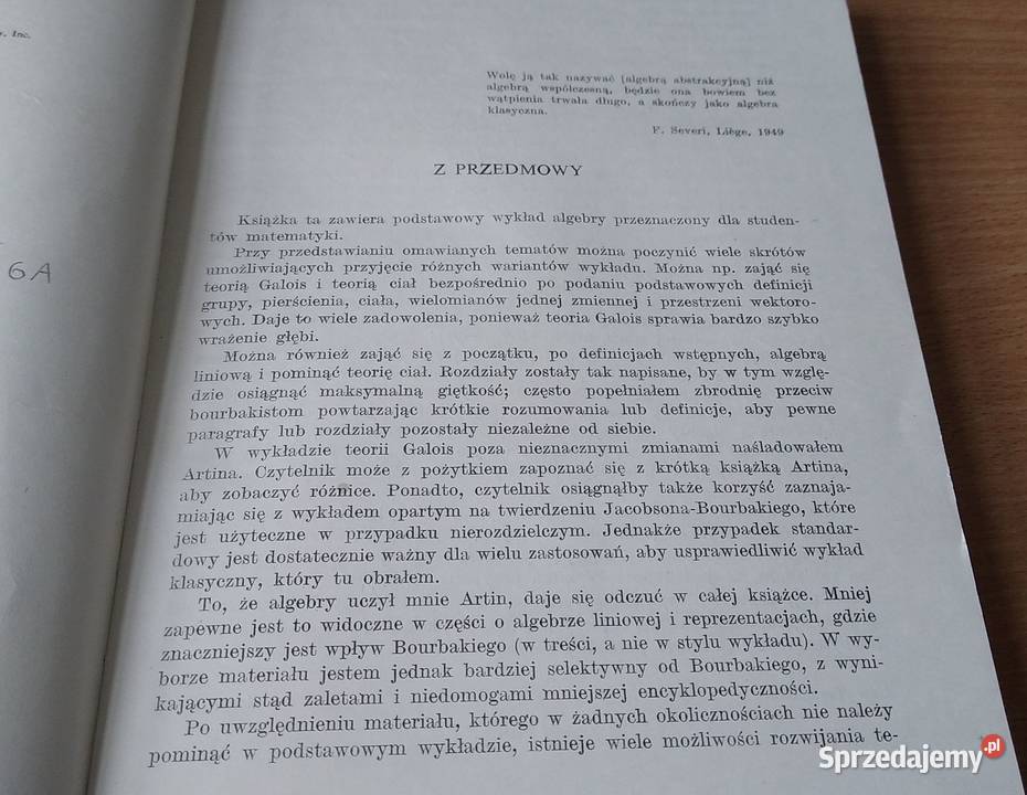 Algebra Serge Lang z angielskiego tł Ryszard Gdańsk