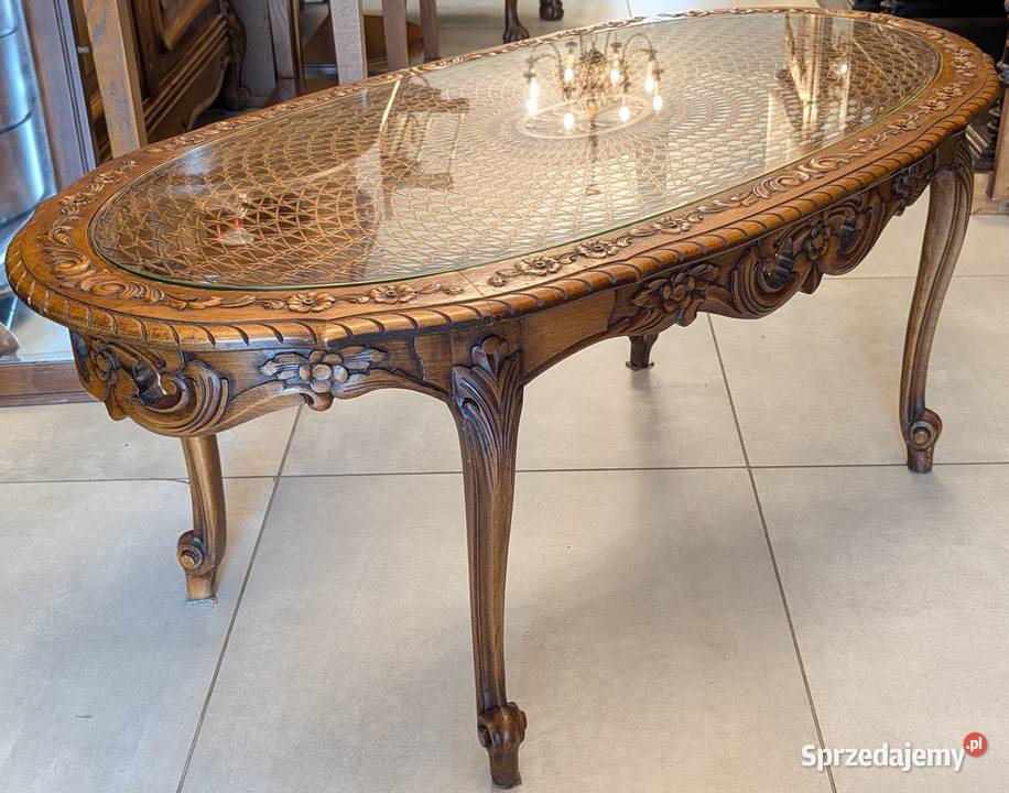 Piękny dębowy stolik ludwikowskisklep Dąbrowa Dąbrowa Górnicza