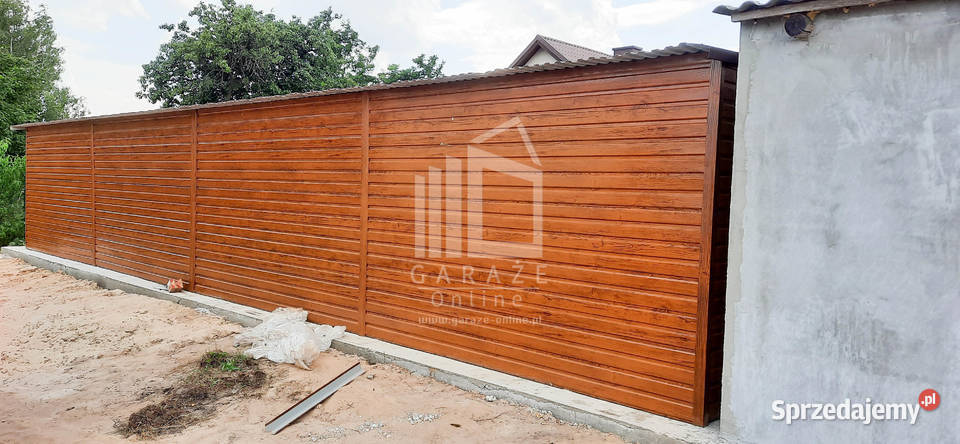GARAŻ BLASZANY 12m x 6m spad tył 4x Brama Kraków