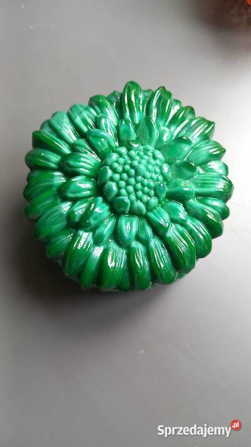 Pudelko malachitowe chryzantema art deco Marki sprzedam