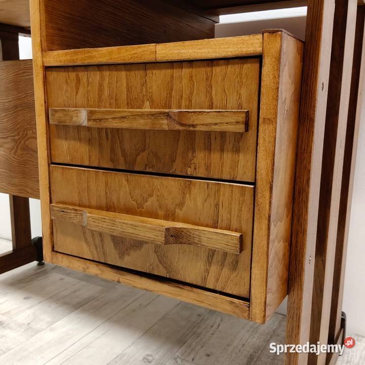 Biurko Mid century italy design drewno lata 50te Radomsko