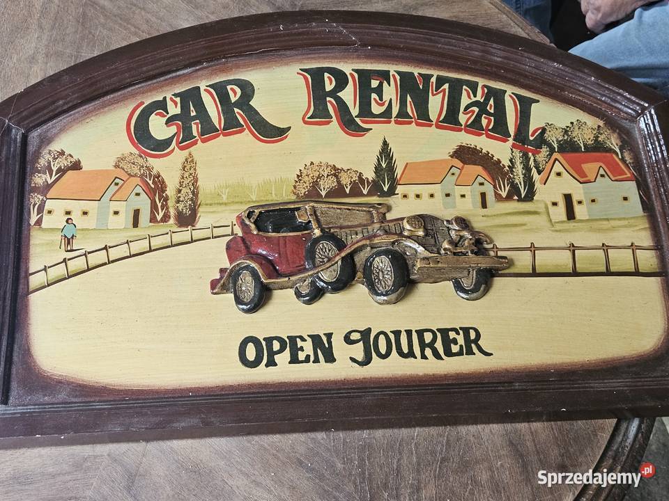 Obraz drewniany car rental 184 Poznań