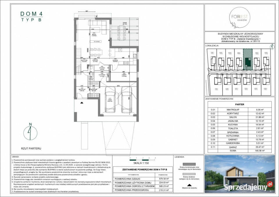 OSTATNI Dom wolnostojący widok na las 980m2 garaż Nadarzyn