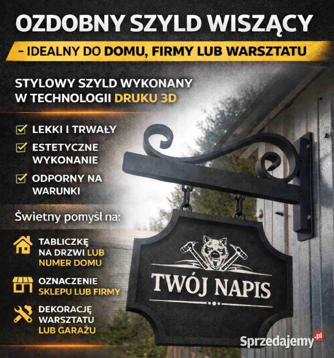 Personalizowany Szyld wiszący 3D tabliczka z
