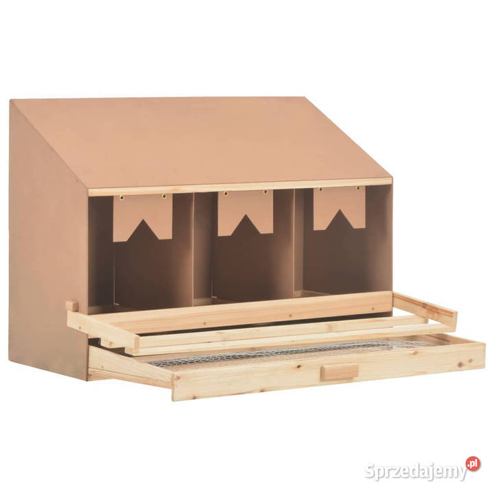 Gniazdo kur 3 przegrody 93x40x65 lite drewno