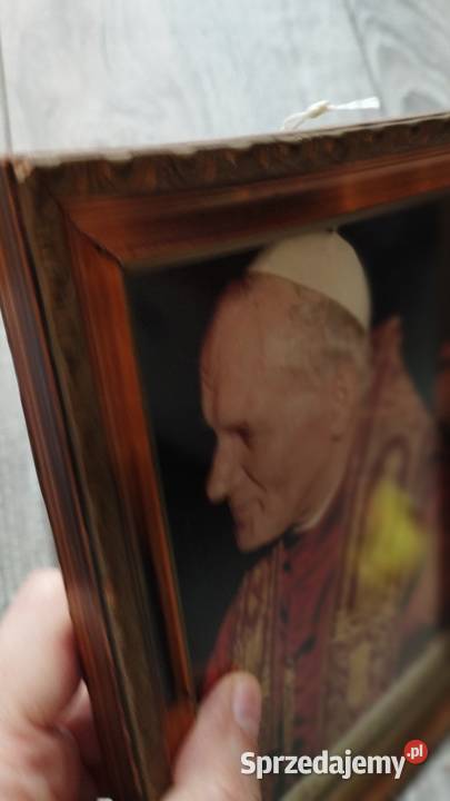 obraz Jan Paweł II stary antyk obrazek Poznań sprzedam