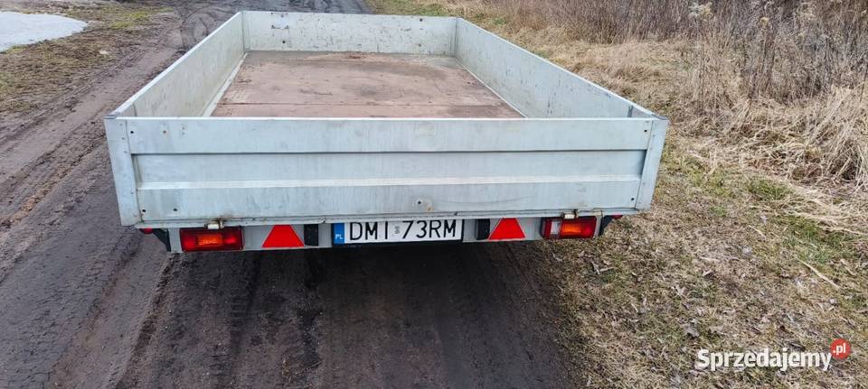 Przyczepa dwuosiowa laweta aluminiowa sprzedam