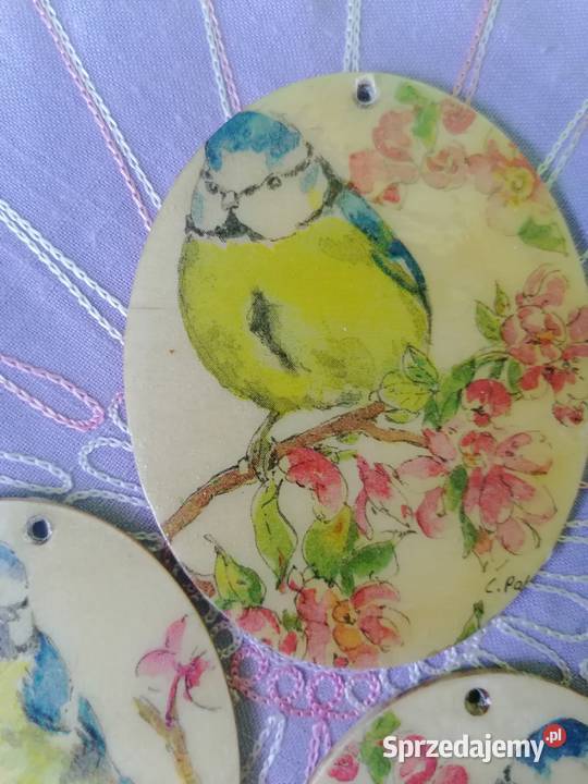 zawieszka medalion jajo sikorki 10 ozdoba wielokolorowy Dekoracje i ozdoby Sierpc