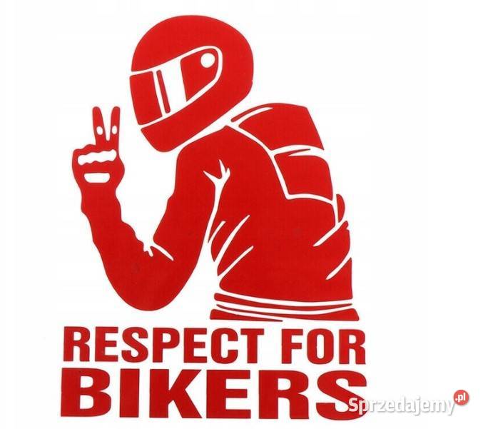 Naklejka na auto RESPECT FOR BIKERS motocyklista Tuning wizualny Sosnowiec