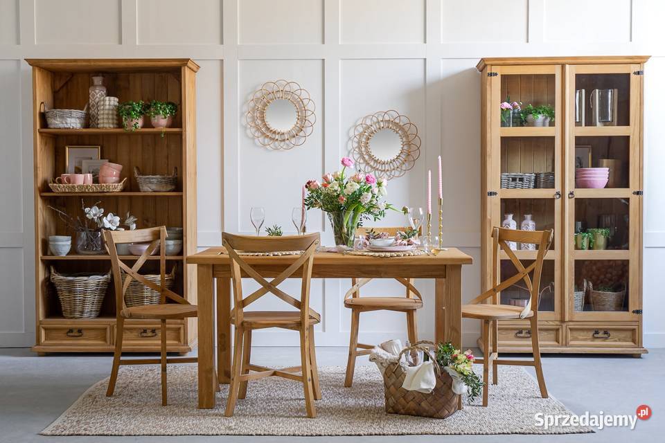 Witryna drewniana przeszklona woskowana VIT107 Maków Podhalański