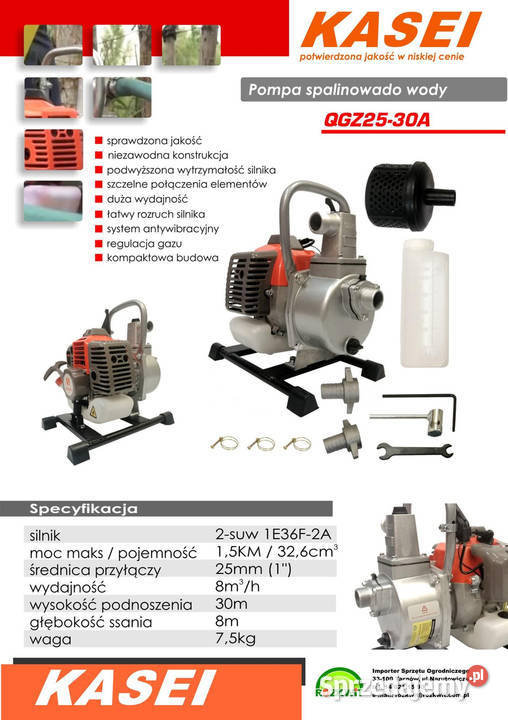 KASEI QGZ2530A MOTOPOMPA POMPA STRAŻACKA Opalenica