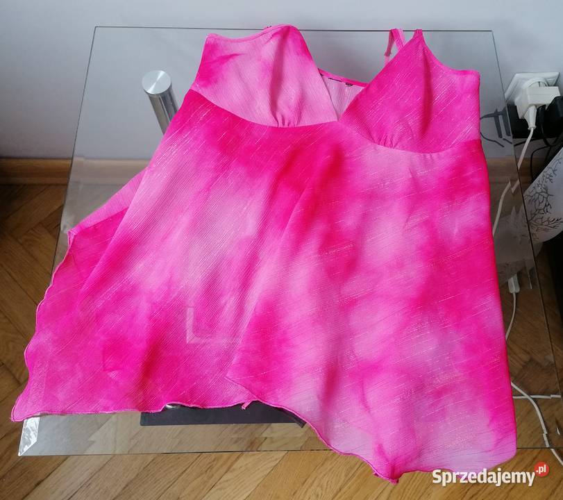 ELEGANCKI RÓŻOWY ASYMETRYCZNY TOP HM R4648 Łódź sprzedam