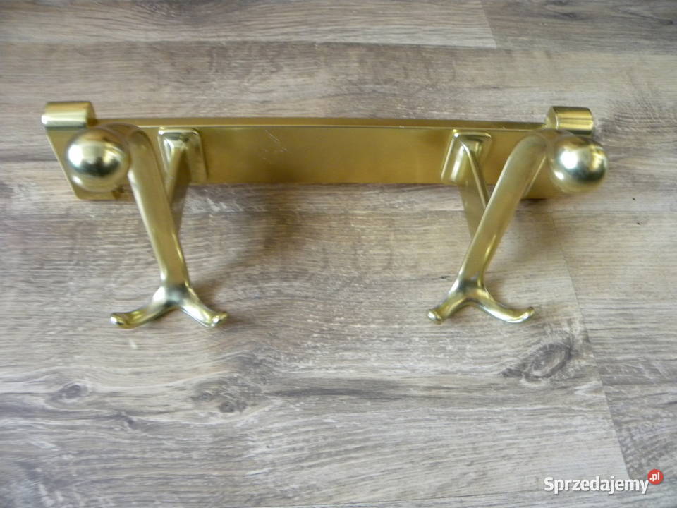 Metalowy podwójny wieszak ścienny ubraniowy na Wieszaki