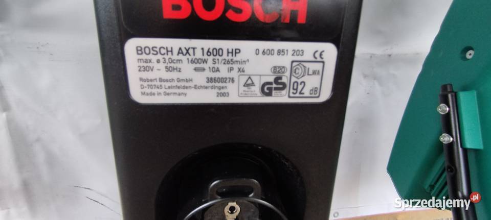 Rozdrabniacz BOSCH Ślimakowy do gałęzi owoców Warszawa