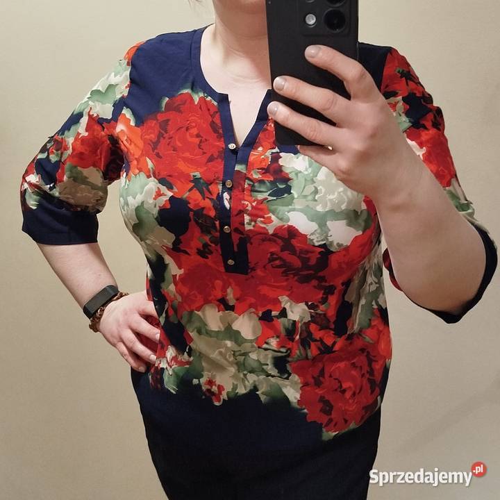 Wiskozowa bluzeczka na wiosnę rozmiar 46 3/4 Biecz sprzedam