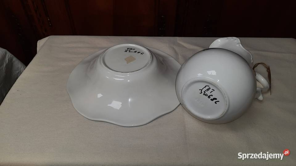komplet łazienkowy dzban i misa ceramika z zachodniopomorskie Stepnica