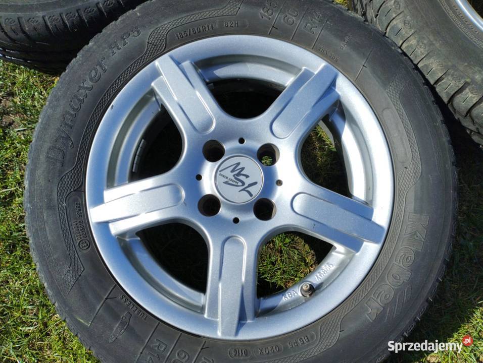 Felgi aluminiowe 4x100 14 ET35 z oponami letnimi Rudy